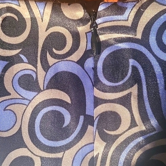 Ann Taylor Woman's Lined Sleeveless Blue Shimmer Dress, Size 6P - Picture 3 of 7